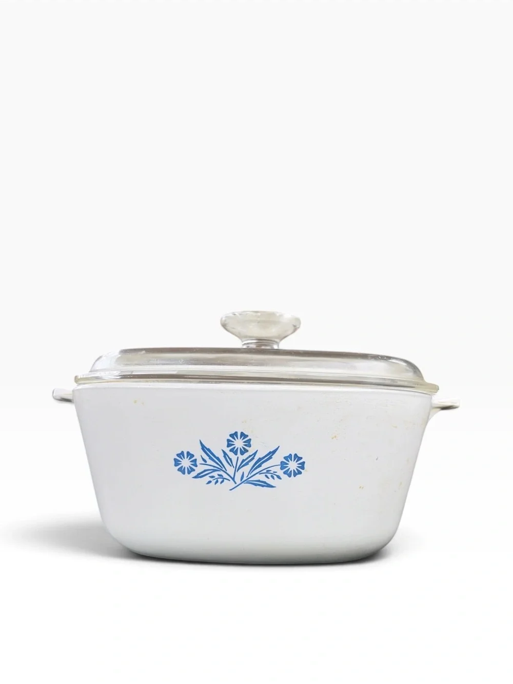 CORNING WARE BLUE CORNFLOWER 8 1/2” SQUARE CASSEROLE DISH VINTAGE 1980S